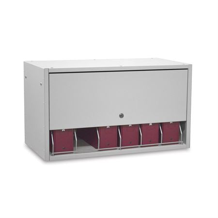 Cubbie File Storage 6 Capacity Wire Organizer with Handles - Chrome - Fits up to 3.625" Binders