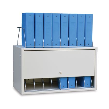 Cubbie File Storage 6 Capacity Wire Organizer with Handles - Chrome - Fits up to 3.625" Binders