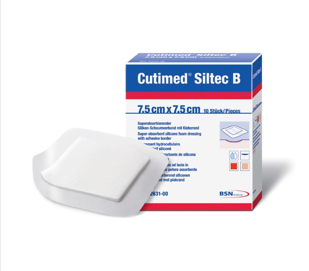 Cutimed Siltec Adhesive Border Foam Dressing - 7328404