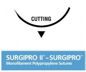 Covidien Surgipro-II & Surgilon Sutures - Surgilon Suture, Black, 5 x 18", DT-3/KV-25D Needles - 88861909-62