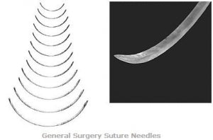 Covidien Steel Taper Point Needled Suture - Stainless Steel Hospital Suture, Size 2-0, 18", GS-21 Needle - 88862345-53