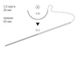 Medtronic Flexon Sutures - Flexon Suture, Size 0, 24", SC-2/V-20 Needles, Double Armed - 88862597-63