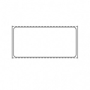 Centurion Admitting Labels - Flexo White 3" x 1.44" Label with Removable Adhesive - D18001