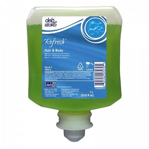 Deb Group Ltd. Refresh Hair and Body Gel Wash - Refresh Hair and Body Wash, Gel, 1 L, Cartridges - HBG1L