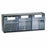 Deflecto Tilt Bin Plastic Storage Systems - Tilt Bin Interlocking 3-Bin Organizer, Black / Clear, 23-5/8" x 7-3/4" x 9-1/2" - 20304OP