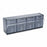 Deflecto Tilt Bin Plastic Storage Systems - Tilt Bin Interlocking 4-Bin Organizer, Black / Clear, 23-5/8" x 6-5/8" x 8-1/8" - 20404OP