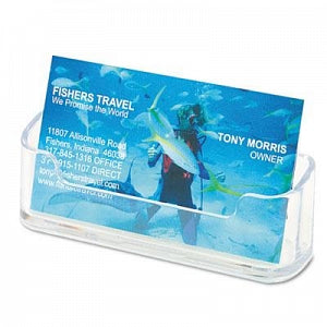 Deflecto Eight-Pocket Business Card Holder - Clear 50-Capacity Business Card Holder - 70101