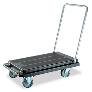 Deflecto Heavy-Duty Platform Cart - Heavy-Duty Platform Cart, Black, 500 lb. Capacity, 21" x 32-1/2" x 37-1/2" - CRT5500-04