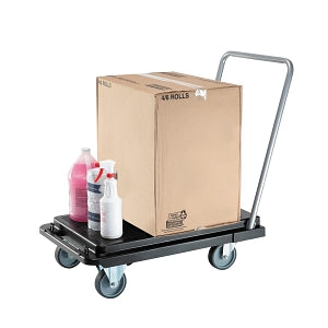 Deflecto Heavy-Duty Platform Cart - Heavy-Duty Platform Cart, Black, 500 lb. Capacity, 21" x 32-1/2" x 37-1/2" - CRT5500-04