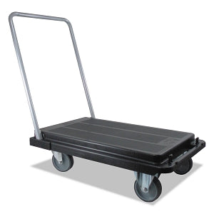 Deflecto Heavy-Duty Platform Cart - Heavy-Duty Platform Cart, Black, 500 lb. Capacity, 21" x 32-1/2" x 37-1/2" - CRT5500-04