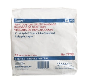 Derma Sciences Dutex Cotton 2-Ply Conforming Bandage - Dutex Conforming Bandage, Cotton, 2 Ply, Nonsterile, 2" x 4.1 yd. - 76781