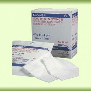 Derma Sciences Dusoft Nonwoven Sponges - Dusoft Nonwoven Sponge Gauze, Sterile, 4-Ply, 4" x 4" - 84144