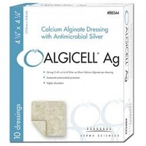 Derma Sciences ALGICELL Calcium Alginate Dressing - Algicell Calcium Alginate Dressing with Silver, Sterile, 4" x 8" - 88548