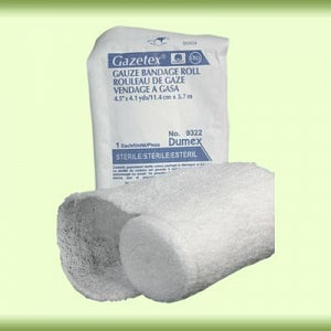 Derma Sciences Gazetex Bandage Rolls - BANDAGE, DURLIX, ROLL, 4.5" X 147" - 9322