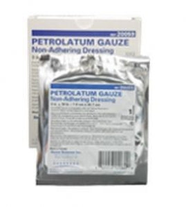 Derma Sciences Petrolatum Gauze Nonadhering Dressing - Petrolatum Gauze Dressing, Sterile, 1" x 8" - DKC77030