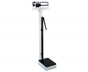 Detecto Mechanical Eye-Level Physician Scales - Mechanical Physician Scale with Height Rod, Kilograms Only, Weight Capacity 180 kg - 2391