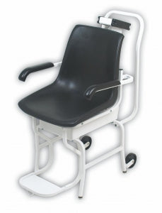 Detecto Digital Chair Scales with Wheels - Digital Chair Scale with Lift-Away Arms and Plastic Seat, Weight Capacity 400 lb. (180 kg) - 6475