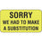 Label Paper Permanent Sorry We Had To Make 1 5/8" X 7/8" Yellow 1000 Per Roll