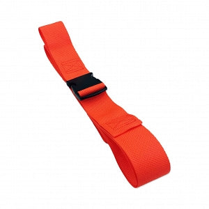 Dick Medical Supply Polypropylene Stretcher / Cot Straps - Polypropylene 1-Piece Stretcher / Cot Strap with Plastic Side-Release Buckle, Orange, 7' - 27071OR