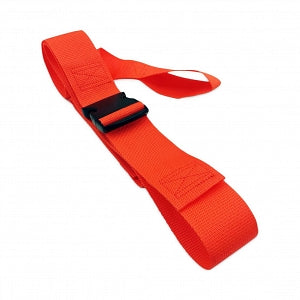 Dick Medical Supply Economy Polypropylene Stretcher / Cot Straps - Economy Polypropylene 2-Piece Stretcher / Cot Strap with Plastic Side-Release Buckle and Loop Ends, Orange, 5' - 47152OR100