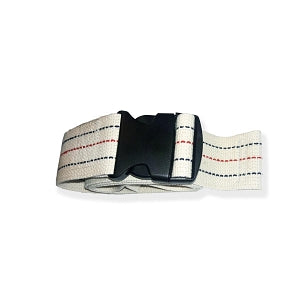 Dick Medical Supply Cotton Gait Belts - Cotton Gait Belt with Plastic Side-Release Buckle, Red and Blue Pinstripes, 72" - 67051RBNA