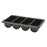 Royal Industries Flatware Bins - BIN, FLATWARE, 4-COMPARTMENT, BLACK, PLASTIC - DIN BTC 10