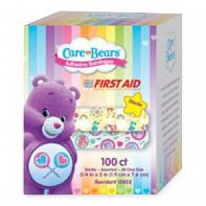 DuKal Children's Adhesive Bandages - Stat Strip Adhesive Bandages, Care Bears, Sterile, 3/4" x 3" - 10852