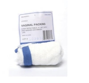 Dukal Corp Vaginal Packing Gauze - Vaginal Packing Sponge, X-ray Detectable, Nonsterile, 4" x 36" - 1336X