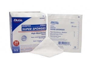 Dukal Corporation Super Sponge - Krimptex Super Sponge, Sterile, 6" x 6" - 2487