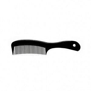 Dukal Corporation DawnMist Adult Combs - Black Comb with Handle, 6.5" Long - 2655