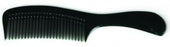 Dukal Corporation DawnMist Adult Combs - Black Comb with Handle, 8-5/8" Long - 2950