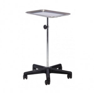 Dukal Tech-Med Mobile Instrument Stands - 28"-48" Adjustable Mobile Instrument Stand, 19" x 20" Locking Base Only - 4365