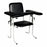 Tech-Med Upholstered Blood Draw Chairs - Blood Drawing Chair, Flip Arm, Black - 4382F-BLK