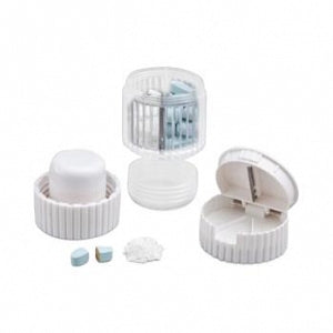 Tech-Med Pill Crusher and Pill Cutter - Pill Cutter / Crusher with Steel Blade and Storage Space - 6343