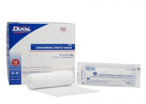 Dukal Conforming Nonsterile Stretch Gauze - Sterile Conforming Stretch Gauze, 1" x 4.1 yd. - 701