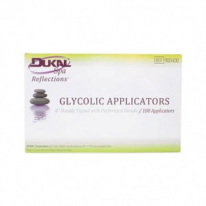 Dukal Corporation Reflections Glycolic Applicators - Nonsterile Dual-Tipped Glycolic Applicators with Perforated Center, 8" - 900400