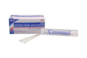 Dukal Corporation Cotton-Tipped Applicators - Sterile Cotton-Tipped Applicators, 100/Bag - 9006