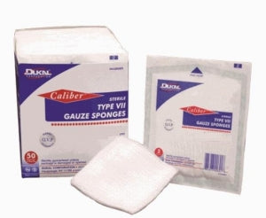 Dukal Caliber Type VII Gauze Sponges - Caliber Type VII Cotton Gauze Sponge, Nonsterile, 12-Ply, 2" x 2" - C82122