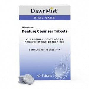 Du DawnMist Denture Cleanser Tablets - Denture Cleanser Tablets, 40/Box - DEN6283