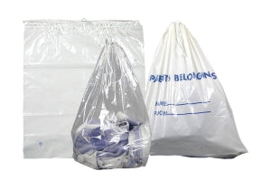 Dukal Corporation Patient Belongings Bags - 1.5 Mil Drawstring Patient Belongings Bag, White with Nature Design, 9" x 10.75" - DS200