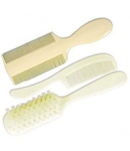 Combs & Brushes by Dukal Corporation DawnMist Ba - Ivory Comb and Brush Set - PCB2