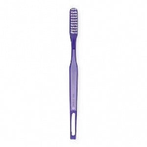 Dukal Corporation DawnMist Toothbrushes - 39-Tuft Toothbrush with White Nylon Bristles and Purple Handle - TB40