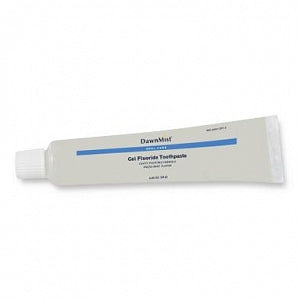 Dukal Corporation DawnMist Gel Toothpaste - White Gel Fluoride Toothpaste, 0.6 oz. Tube - TP1295