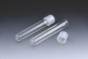 Globe Scientific Plastic Culture Tubes - Test Tube with Attached Dual-Position Cap, Polypropylene, 12 mm x 75 mm, 5 mL - 110438