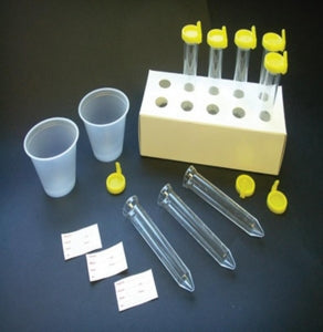 Globe Scientific Uri-Pak Urine Collection Kit - Uri-Pak Urine Collection Kit with Urine Tubes, Caps, Cups, Labels and Rack - 112028R