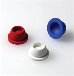 Globe Scientific 16 mm Plug Stoppers for Test Tubes - CAP, PLUG, TPE, WHITE, 16MM, 1000/BG - 113151W