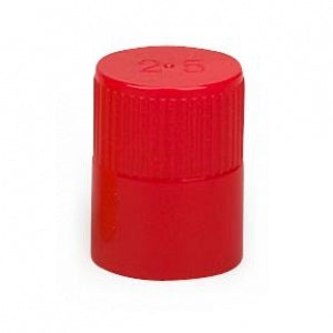 Globe Scientific Diamond Culture Tube Caps - CAP, CULTURE TUBE, PP, 25MM, RED, 100/BG - 118158R