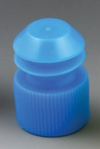 Globe Scientific Flanged Plug Test Tube Caps - Flange Plug Cap 13 mm, Blue - 118240B