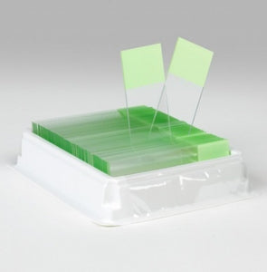 Globe Scientific Inc Charged Colored Microscope Slides - SLIDE, MICRO, CHRGD, BVLD, FROST, GREEN, 72/BX - 1354G