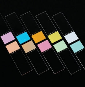 Globe Scientific Diamond Color Coded Microscope Slides - SLIDE, 90DEG, GROUND EDGE, FROST, GOLD - 1380-50D